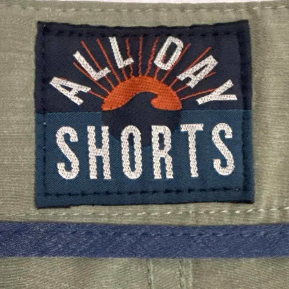 Faherty All Day Shorts Mens 36 Olive Green Hybrid Stretch Performance MSC0012